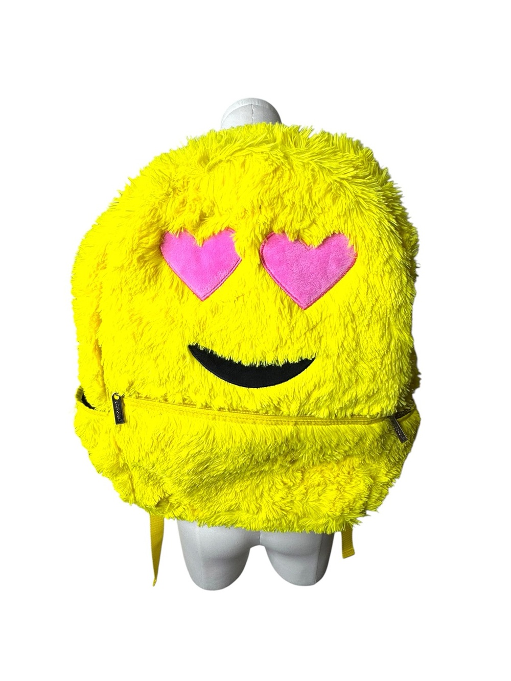 Backpack Bookbag iScream Fun Furry Heart Eyes Emoji  12.5" wide x 18" high x 5.5